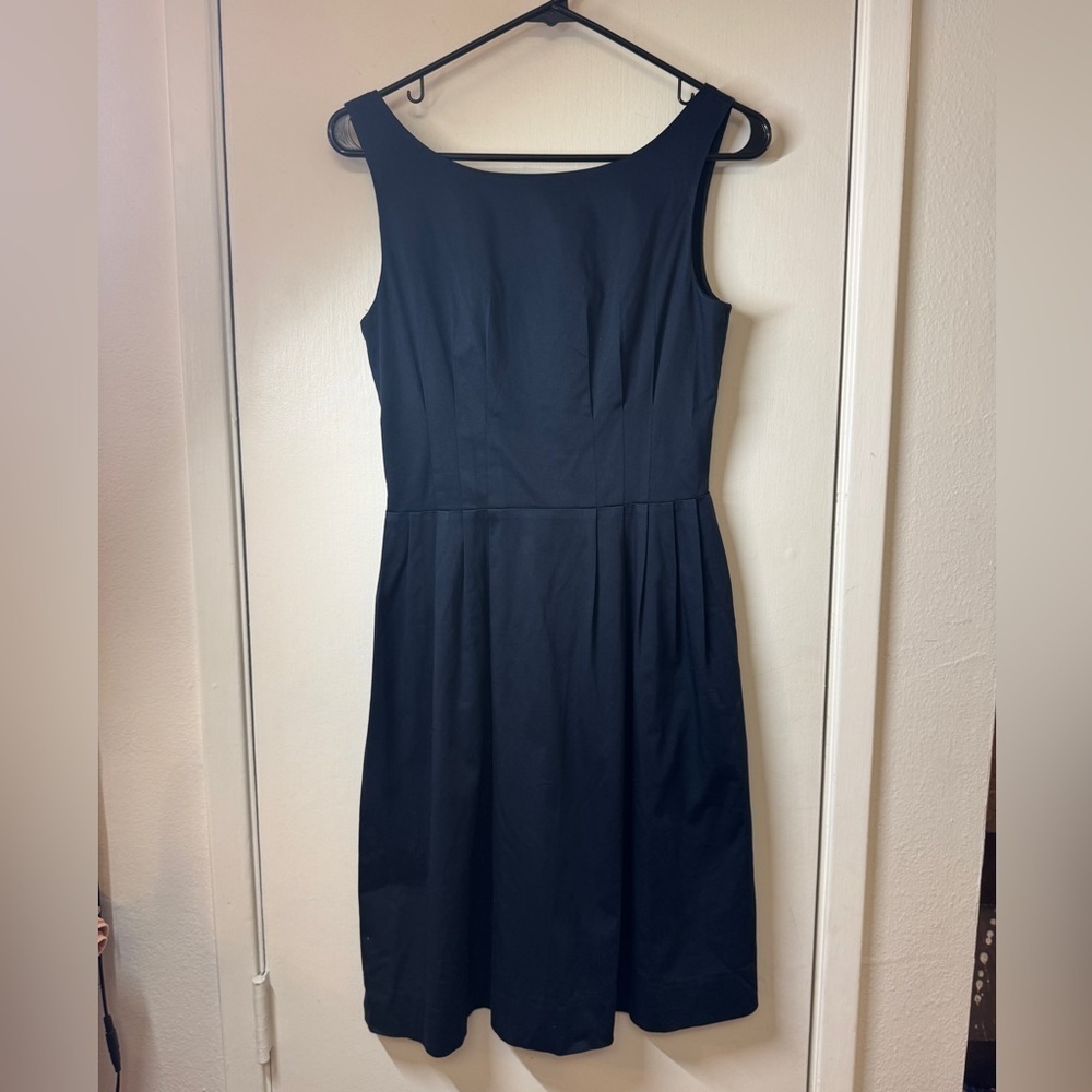 Kate Spade New York Sleeveless A Line Cotton Blend Pleated Mini Cocktail Dress 2